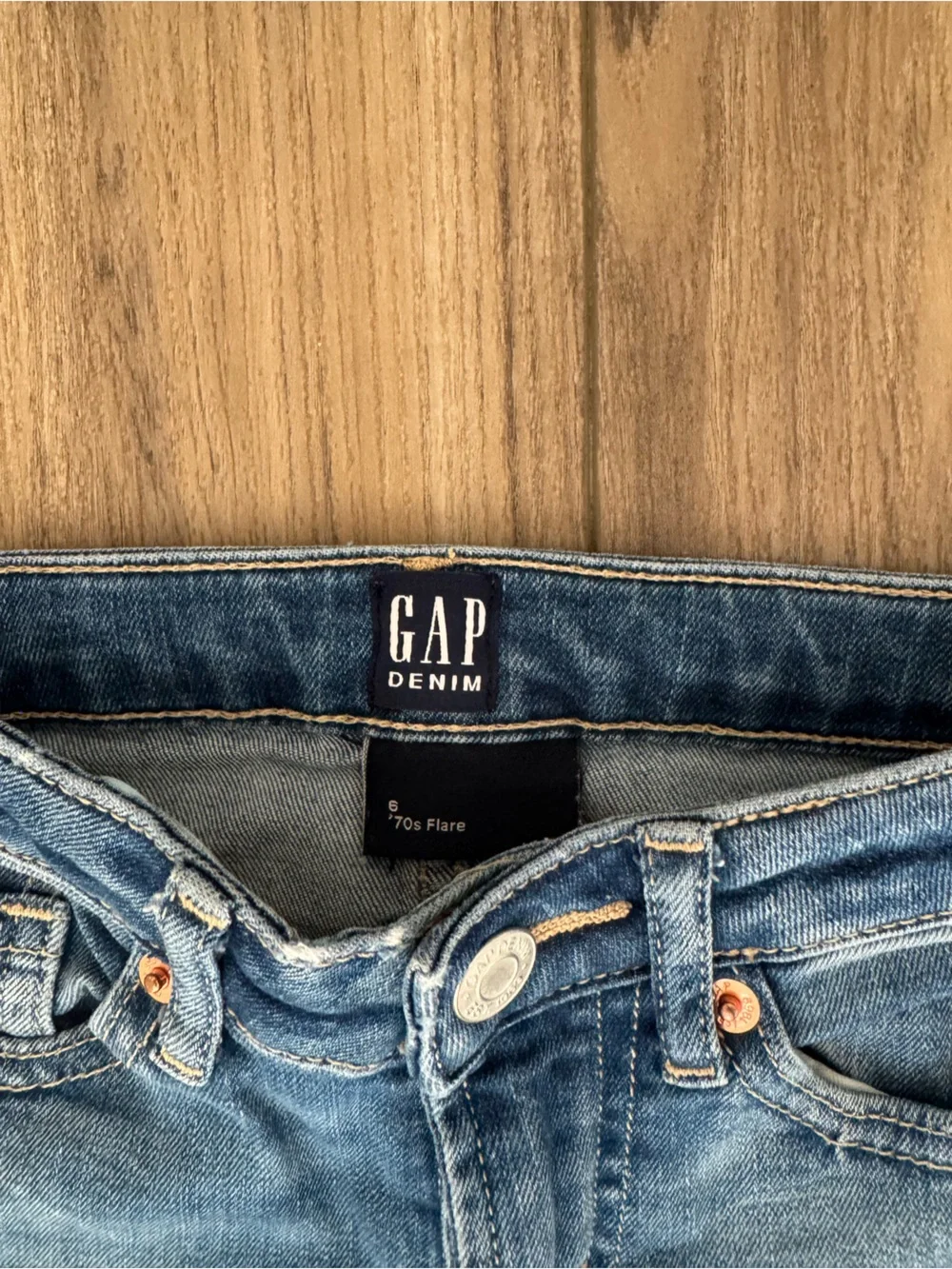 GAP Kids Blue Flare Jeans - Faded Indigo Wash size 6